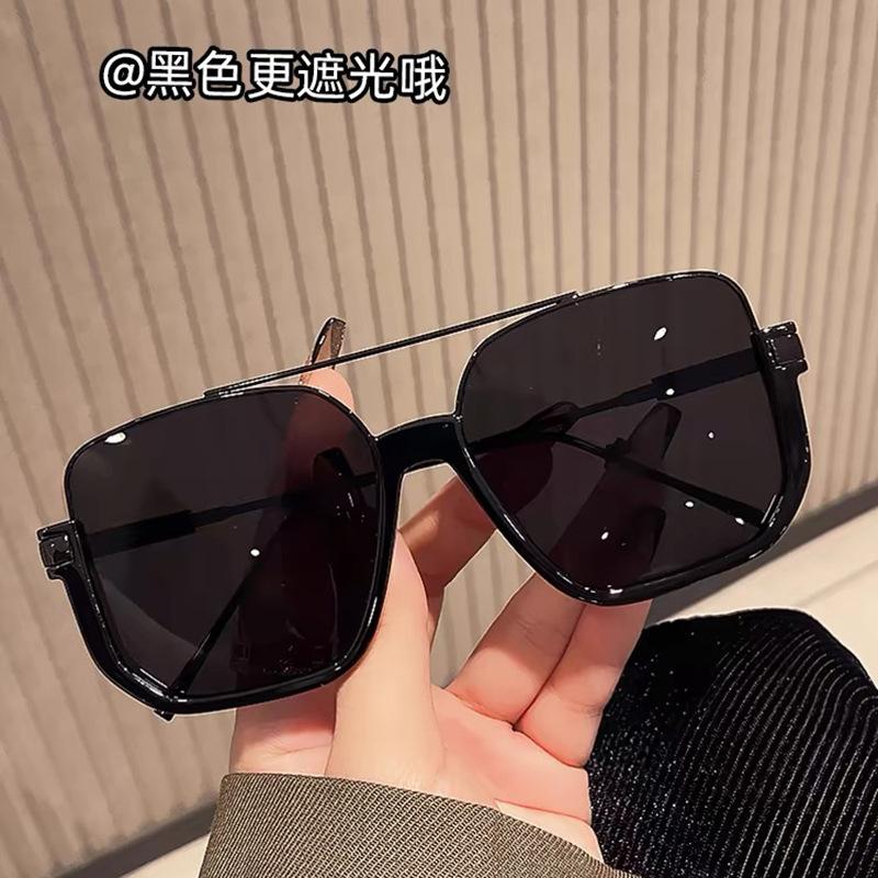 New Fashion Designer Sunglasses Semi-rimless Double Bridge Sun Glasses Women UV Protection Sunglasses Man