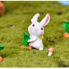 6Pcs/set Cartoon Animal Rabbits Miniatures Mini Figures DIY Fairy Garden Decoration Moss Terrarium Micro Landscape