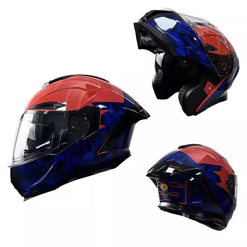 Lishi Bluetooth Flip-Up Motorcycle Helmet with Dual Visor M-2XL