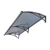 Rain Cover for Doors and Windows, Awning for Door Window, Front Door Canopy Excellent Protector PC and Aluminum Alloy Black