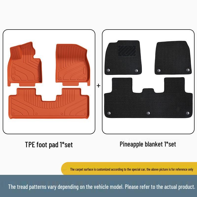 Li Auto L6 Trunk Mat & Backrest Pad - Three-Row Seat TPE Modification Accessories
