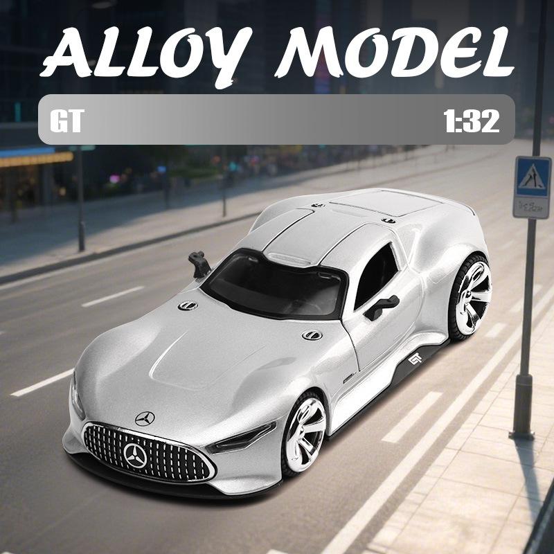 Simulation 1/32 Benzs GT Alloy Super Sport Car Model with Sound Light Collection Miniature Voiture Diecast Toy Vehicle Boy Gift