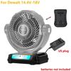 For DeWalt 14.4V-20V Li-ion Battery AC/DC Power Supply Fan Camping Fan Three Wind Speeds UK/US/EU Plug Brushless Motor Fan