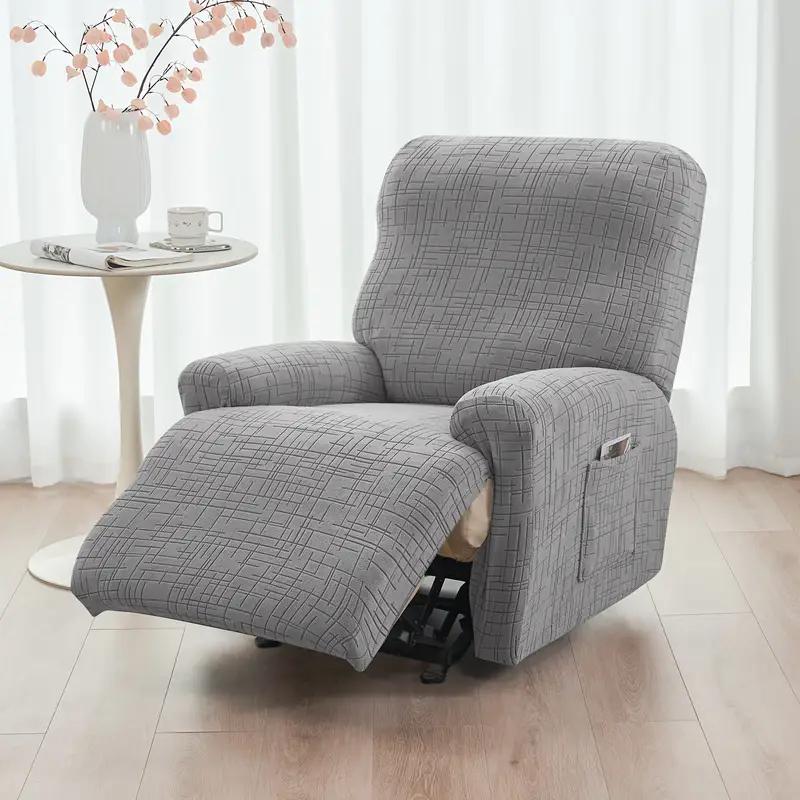 4Pcs/Set Split Recliner Sofa Cover Jacquard 1Seater Relax Armchair Slipcover Stretch Single Sofa Cover Living Room Funda Sofa