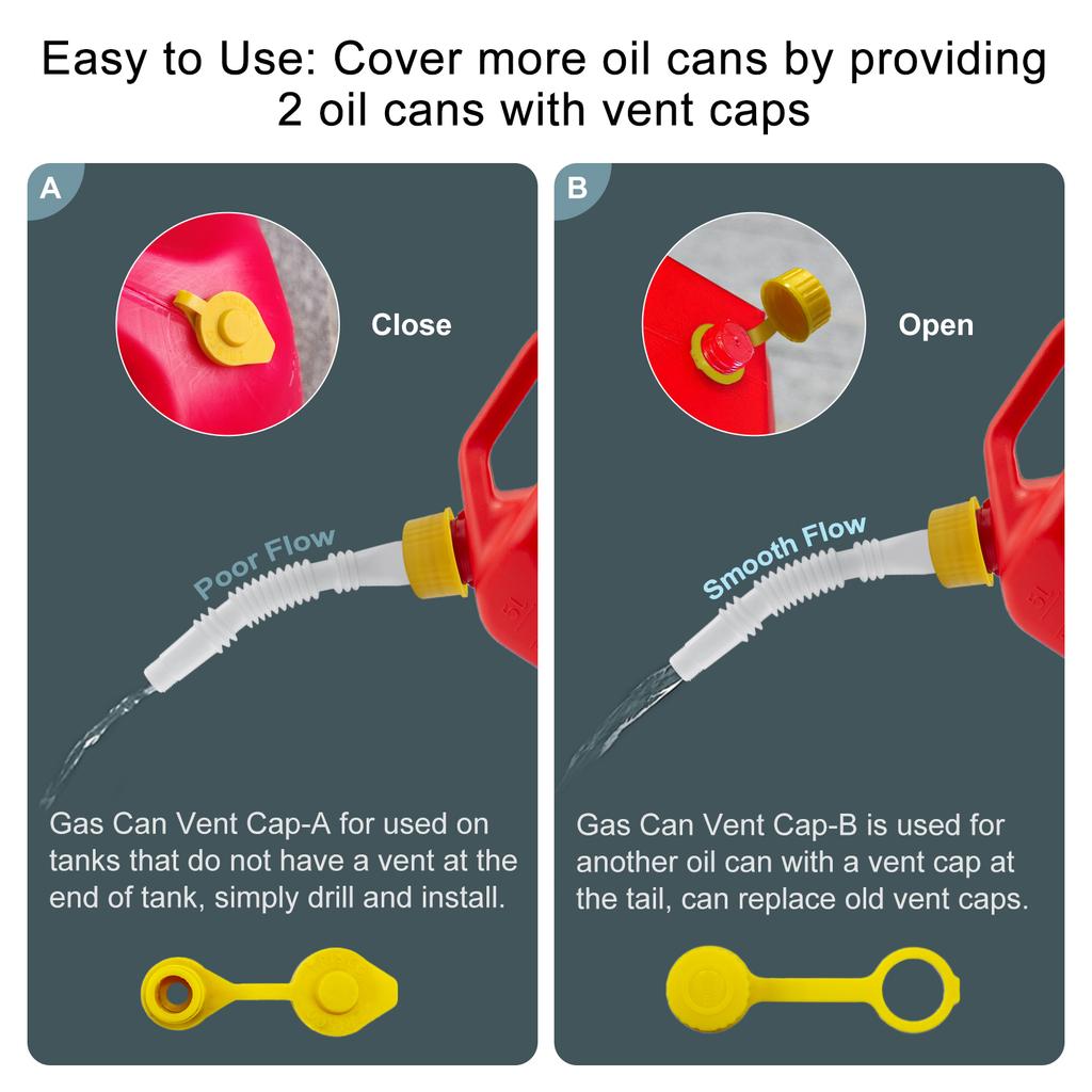 1~5 Set Gas Can Spout Replacement Car Flexible Pour Nozzles Gasket Kit with Collar Caps Stopper and Spout Cover Car Accessories
