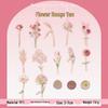 Yuxian Floral Hot Stamping Sticker Set: Creative Flower Simulation for Journals, DIY Bookmarks, and Decorative Seals