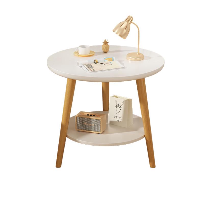 Compact Movable Sofa Side Table: Coffee Table & Storage Rack for Small Spaces, Bedroom, or Rental Room