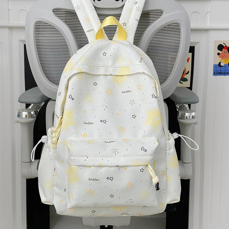 New Schoolbag, High-aesthetic Japanese Instagram-style Sweet Star Backpack, Junior High School Student Backpack for Women, Lightweight Commuter