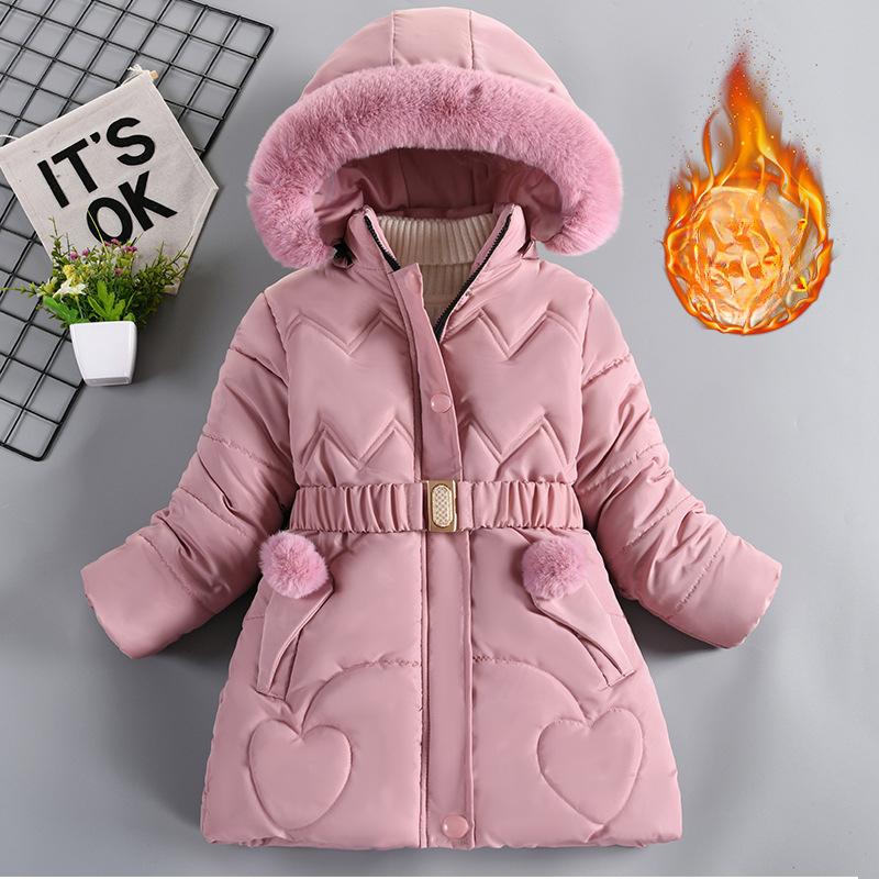 Children's Fleece and Thickened Cotton-padded Clothes, Fashionable Down Cotton-padded Jackets for Girls Winter