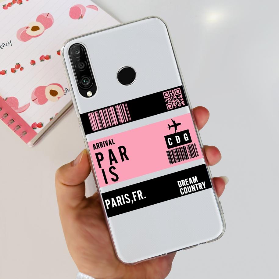 For Huawei P30 Lite Case 2020 Fashion Flower Bumper Soft Silicone Clear Cover For Huawei P30 Lite Pro Fundas P 30 P30Lite Hoesje
