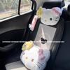 Cute Cartoon Pink Bowknot Car Neck Pillow Universal Auto Seat Headrest Support Seatbelt Cover Car Accessories for Women