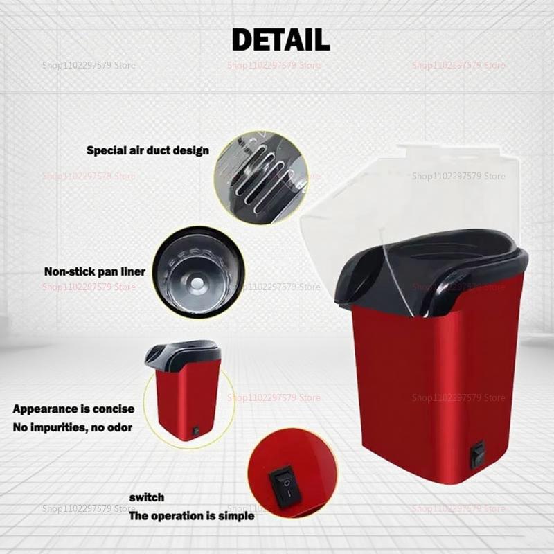 Electric Household Popcorn Machine Mini Popper Bagging Machine Quick Heating Corn Popper for Home Party Movie Night Snap