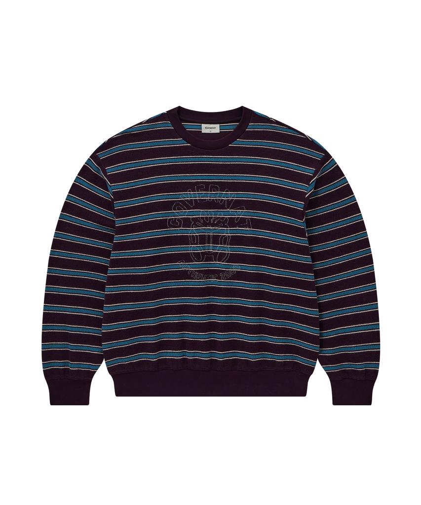 COVERNAT Striped Sweatshirt Purple