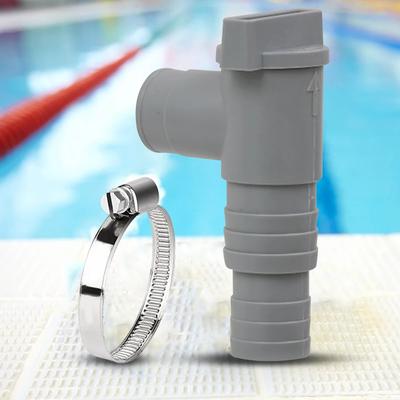 1-2Set PVC Ground Pool Filter Pump Adapter Durable Pool On/Off Plunger Valve Leak Proof Sealed Replacement For 32mm Pipe Hoses