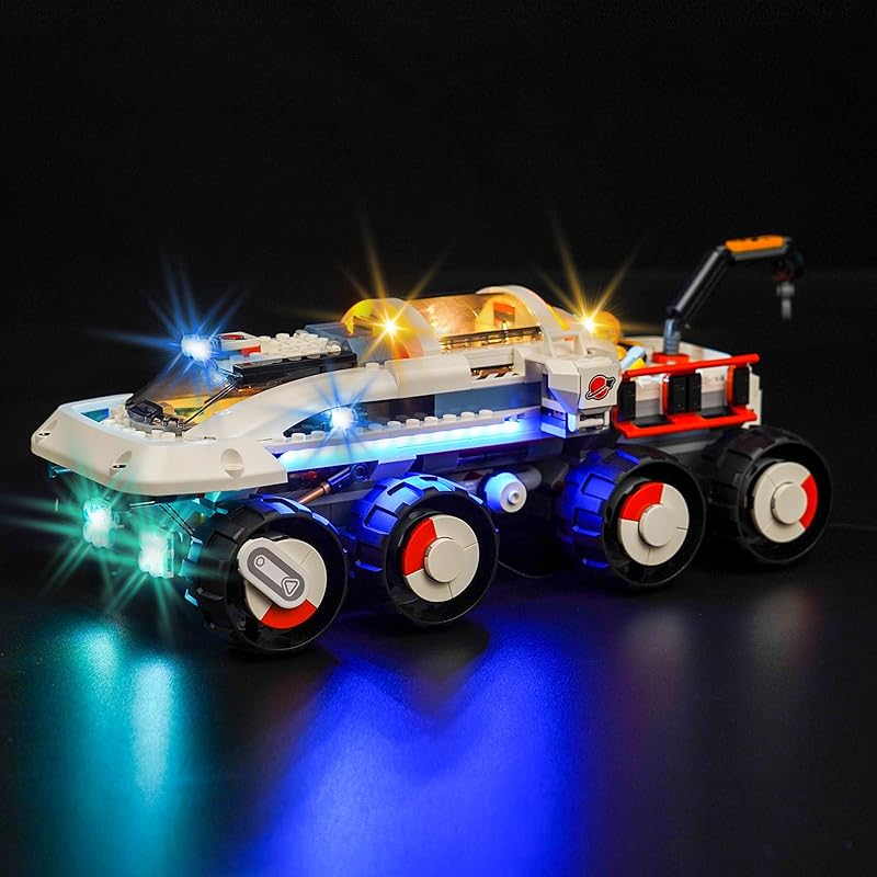 Модернизированный набор светодиодной подсветки для конструктора Lego Command Rover и Crane Loader, версия с дистанционным управлением, совместимая с Lego 60432 (Модель Нет Classic Version