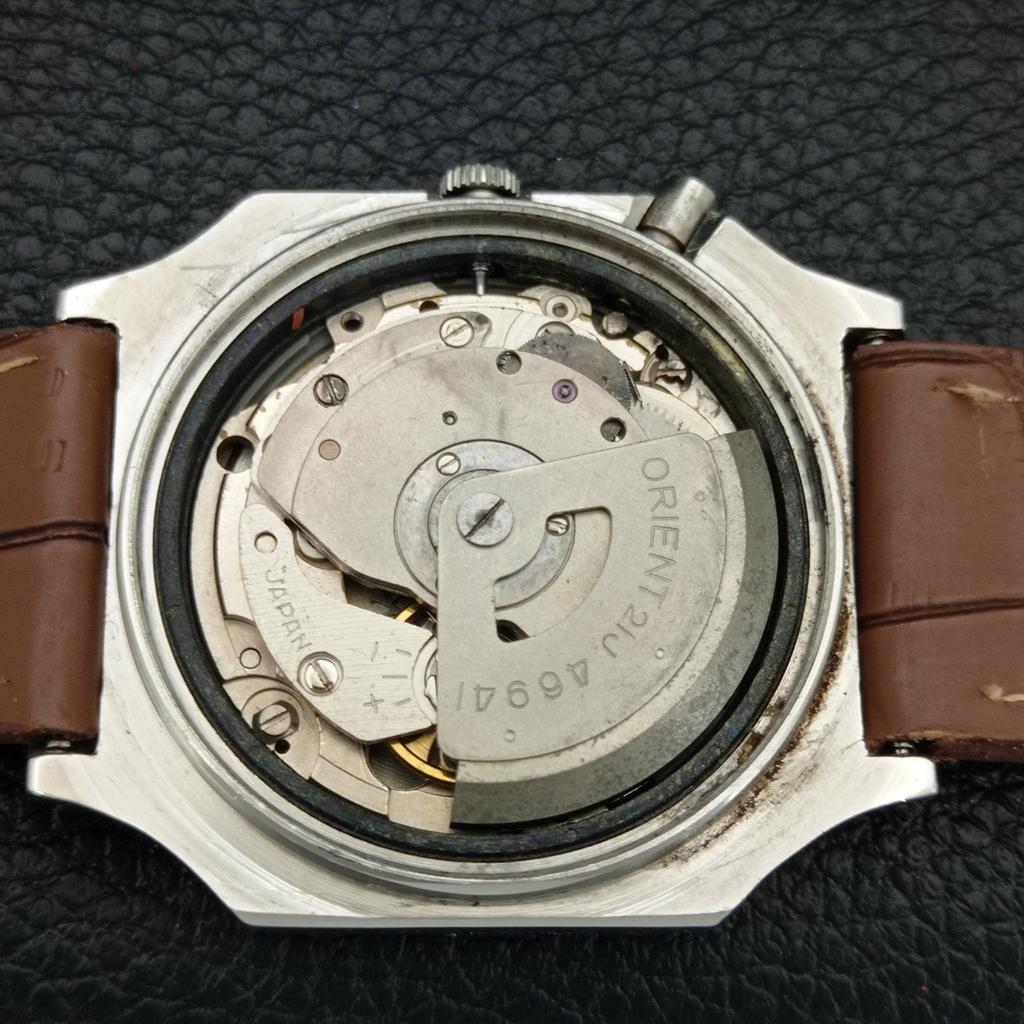 AUTOMATIC 46941 VINTAGE ORIENT CRYSTAL JAPAN MENS ORIGINAL DIAL WATCH a704957-1