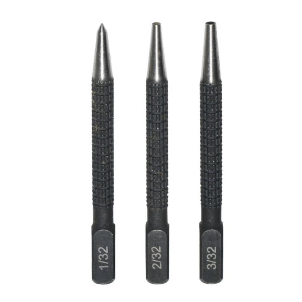 Secure Grip Design Knurled Body Punch Nail Punch Set Square Striking Head