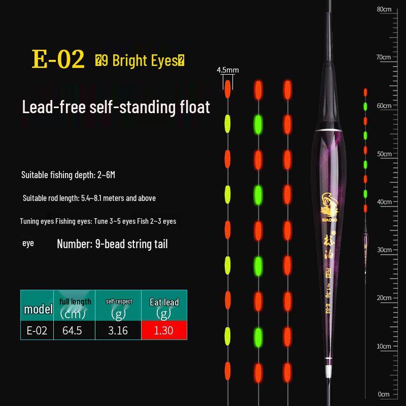 Lead-Free Luminous Dual-Use Electronic Fishing Float for Day/Night - Ideal for Carp and Crucian Carp Fishing