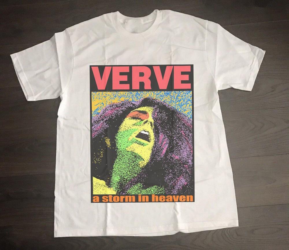The Verve - Буря в Раю Подарок Мужчина Женщина Белый Все Размеры Футболка QQ1125 Унисекс Футболка S