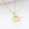 10-Style Gold-Plated Shiny Zircon Crown 15th Birthday Pendant Necklace Classic for Girls' Party Vacation Jewelry Birthday Gift