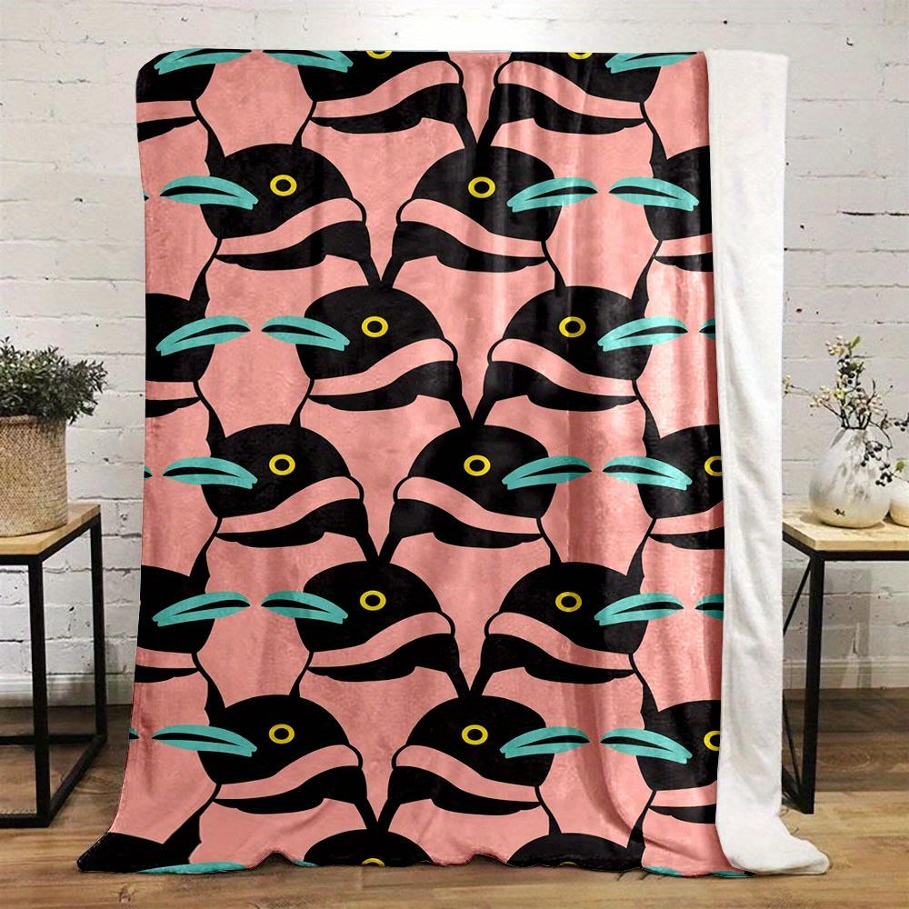 Weiche und flauschige Decke mit Pinguin-Print: Perfekt für alle Jahreszeiten