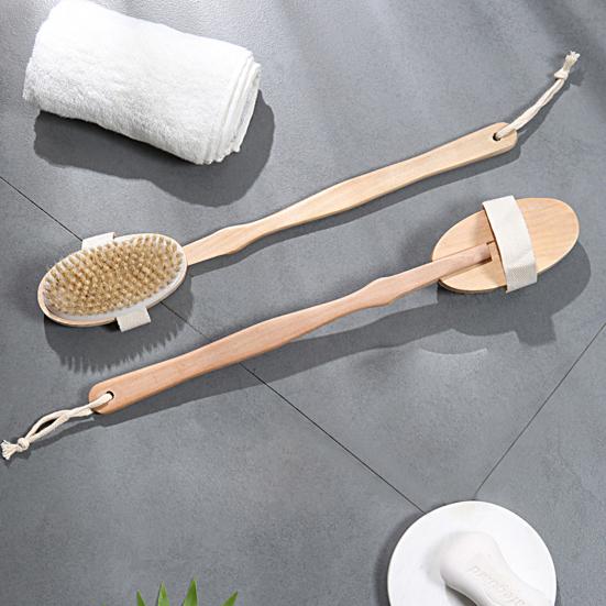 Bath Brush Long Handle Rich Bubbles Soft Bristles Fast Drying Detachable Handle Body Brush Bathing Tool