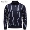 Men S Casual Pullover Fleece Knit Sweater High Neck
