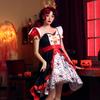 Alice In Wonderland The Red Queen Costume Dress With Polyester Fabric For Halloween Stage Performance Women