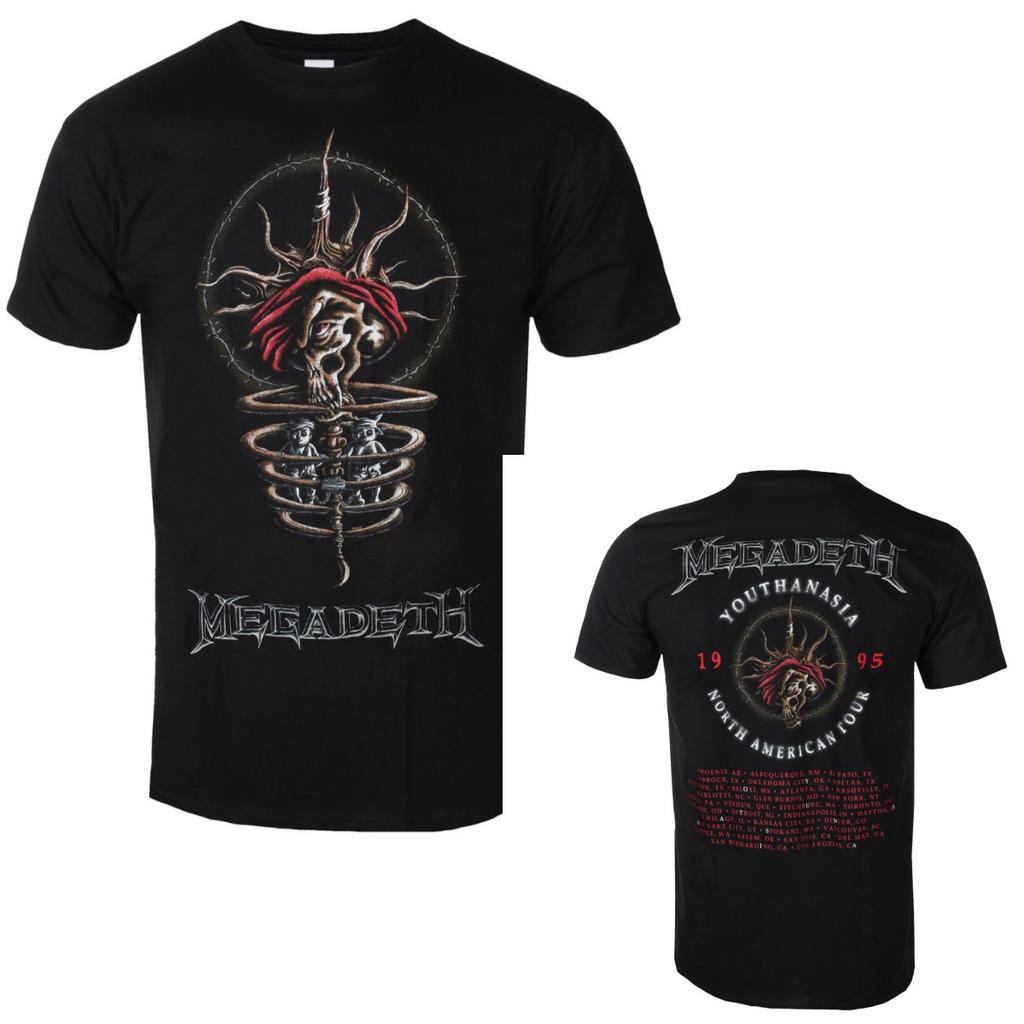 Retro Megadeth Graphic Cotton Tshirt Unisex Summer Short Sleeve Fashion Brand Tee Luxury Casual Vintage Tees