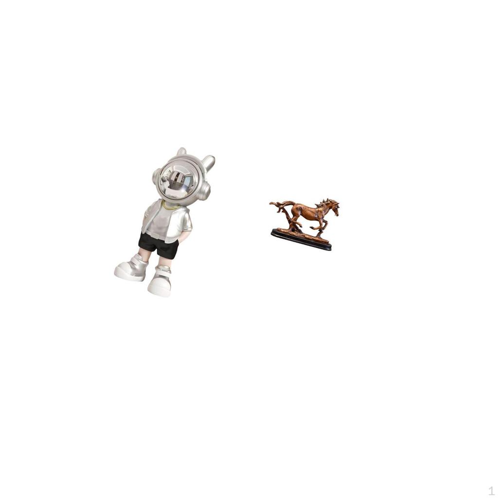 Astronaut Horse Statue Tabletop Ornament Creative Modern Decorative Figurine for Desk Fireplace