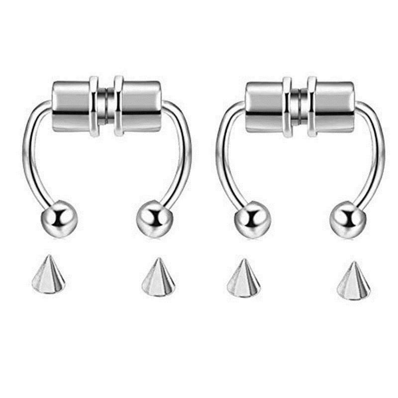 

Magnetic Titanium Steel No-Pierce Septum Nose Ring Clip