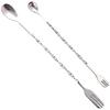 1Pc 25/32Cm Stainless Steel Cocktail Bar Spoon Spiral Drink Mixer Stirrer Spoon