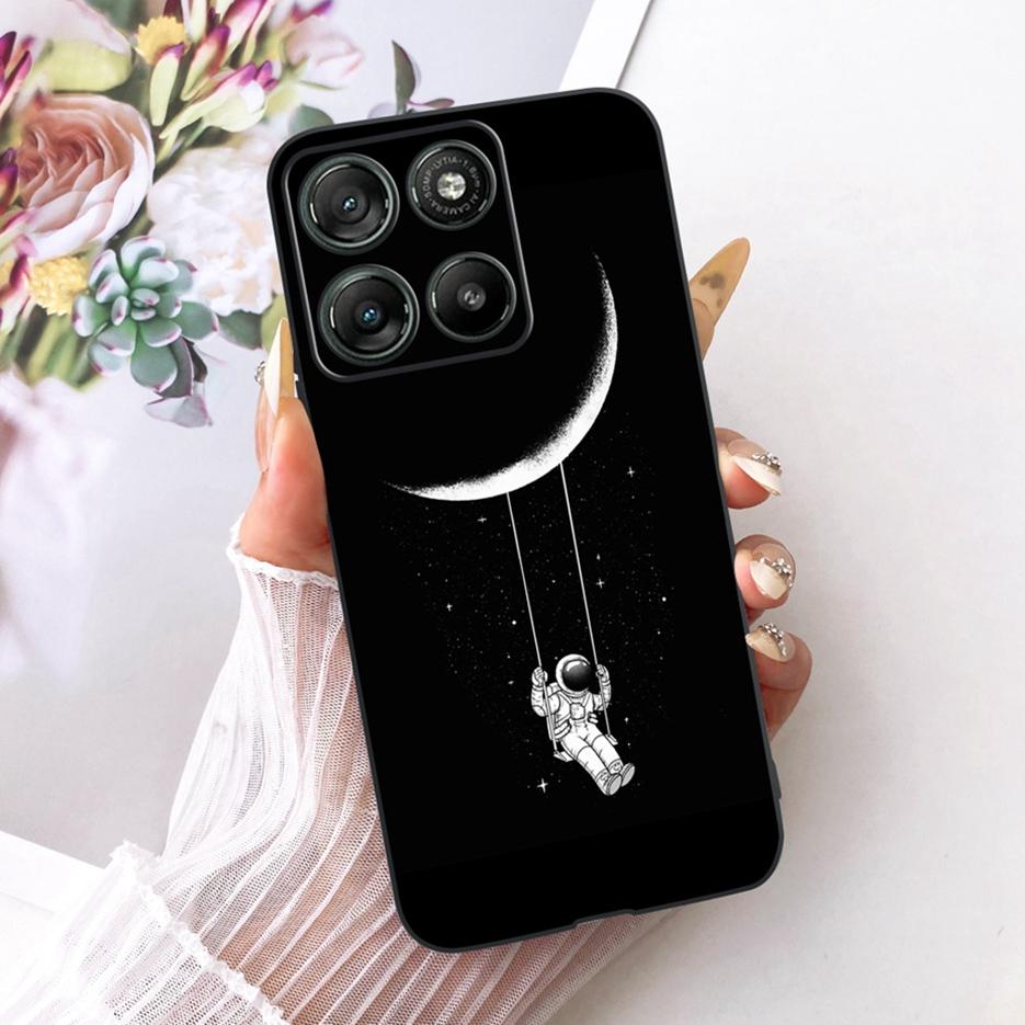 Für Motorola Moto G17 Power Case Moto G15 Niedliche Katze Blumen Bemalte Hülle Weiche TPU Handyhülle Für Motorola G15 Power MotoG17 Taschen
