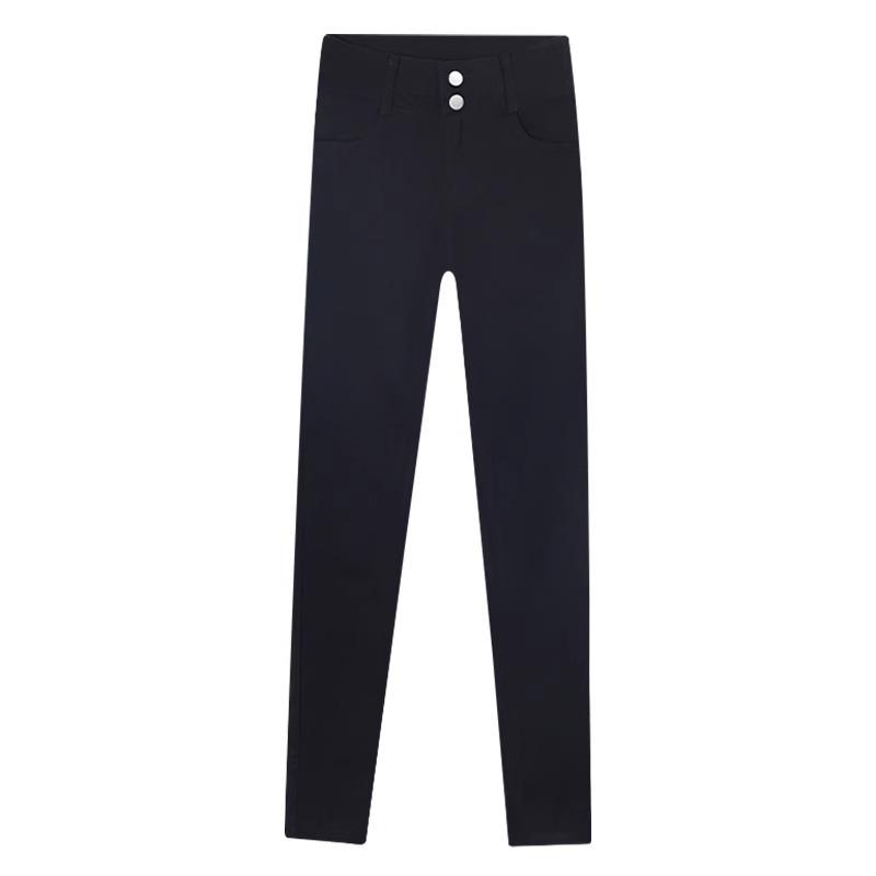 Women's 2025 High-Waisted Black Leggings - Elastic, Tight, Pencil Style for Spring