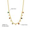 Stainless Steel Woman Necklace New Style Colorful Crystal Decoration Female Necklaces Bohemian Lady Jewelry Gifts