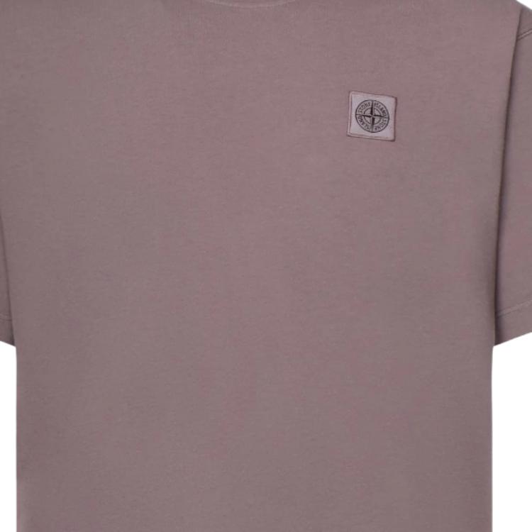 Stone Island Round Neck Knitted Logo Short Sleeve T-Shirt Men Tops L1S152100030S0115V008F