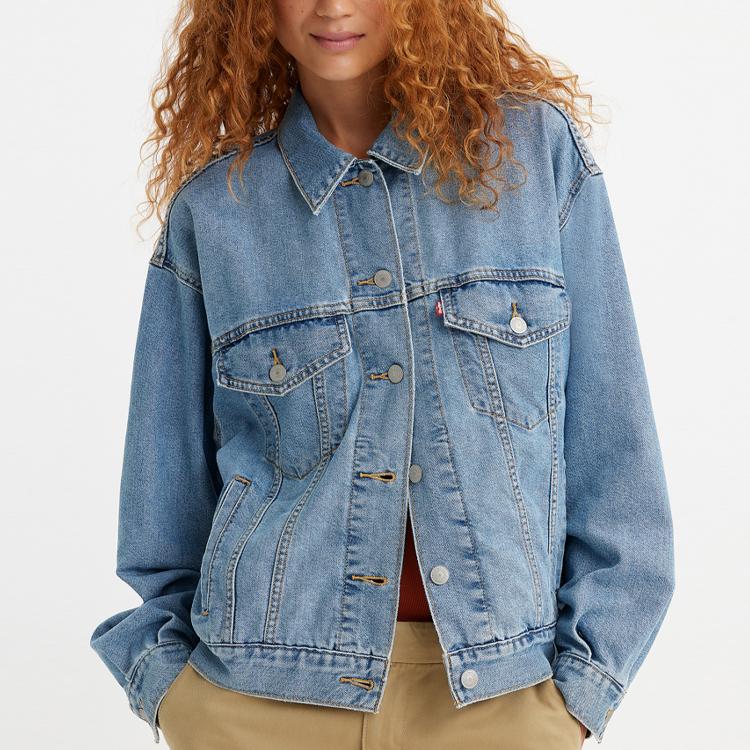 Levis Collar Denim Jacket Women jackets Blue A1743-0020