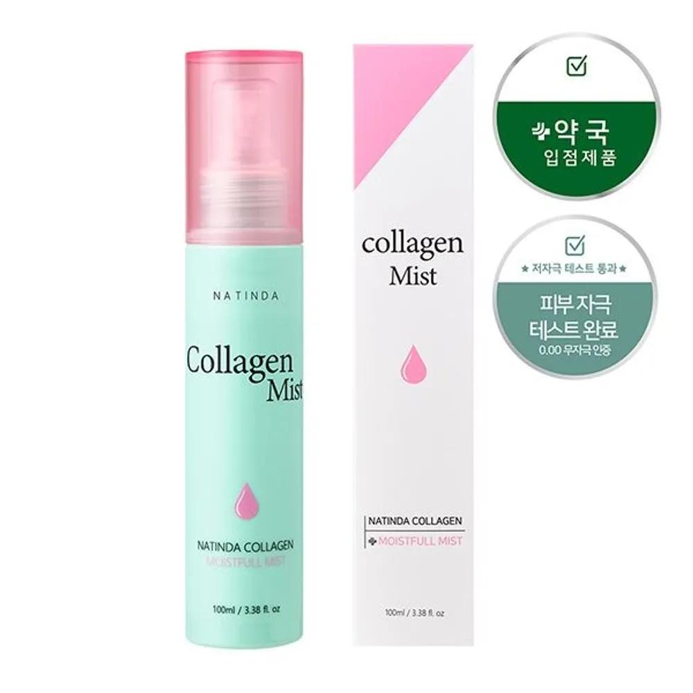 Natinda Collagen Hydration Mist 100ml Hypoallergenic Low Molecular Collagen Skin Soothing