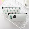 Fabric Canvas Cactus Pencil Case Cute School Pen Case Novelty Stationery Office Crayon Pencil Box Pen Bag Kawaii School Supplies