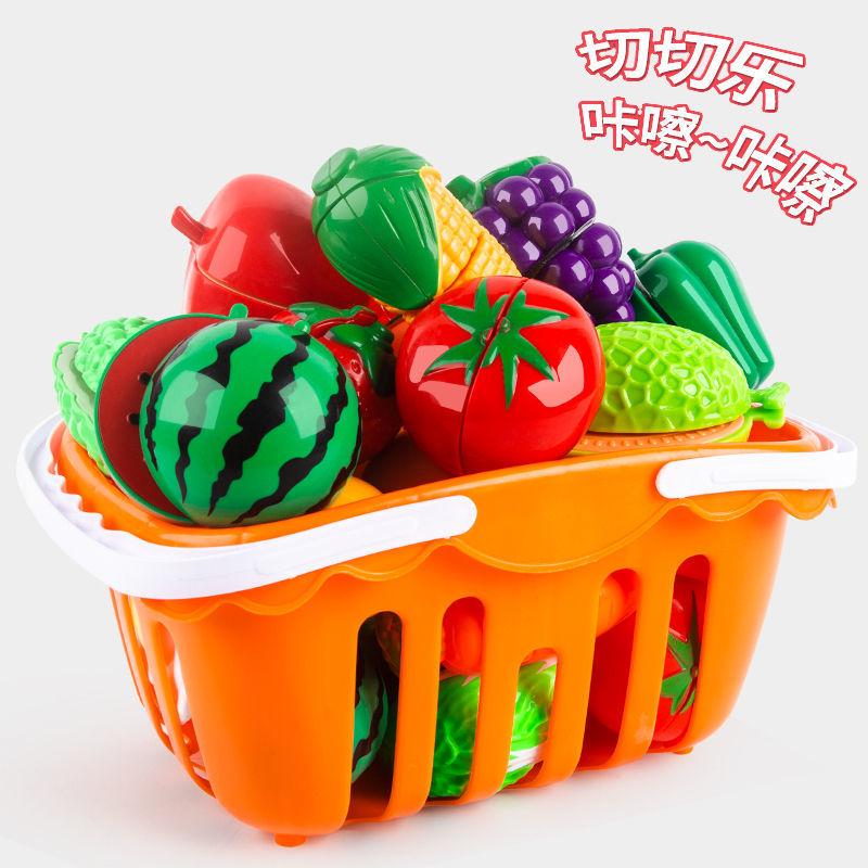 

Toddler Play Kitchen Set: Cutting Veggies, Fruits, & Pizza Toy Standard