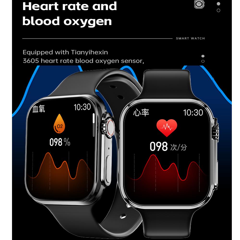 Ws8plus Iwo Watch Ultra Series 8 Men Sports Ws8 Plus Smartwatch Nfc Wireless Charger Sports Blue Tooth Call 2.0" For Ios Android