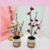 Praecox Artificial Chimonanthus Potted Plant With Fabric Pot For Decor Room