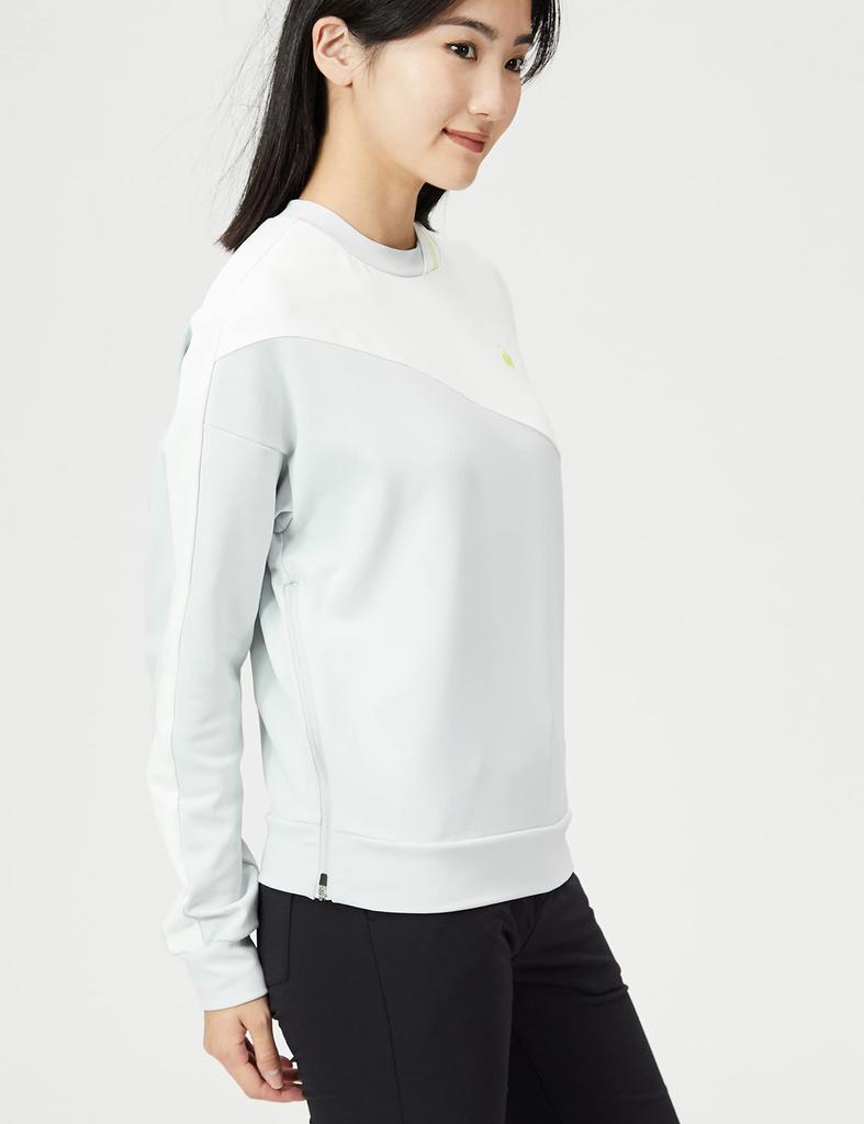 Le Coq Sportif Golf 2022 Model Golf Top GY00 Equivalent To Japanese Size L Fall/Winter [RIJOUME] Pullover, Warm, Stretch, UPF50, ECO, Women's, (Gray),