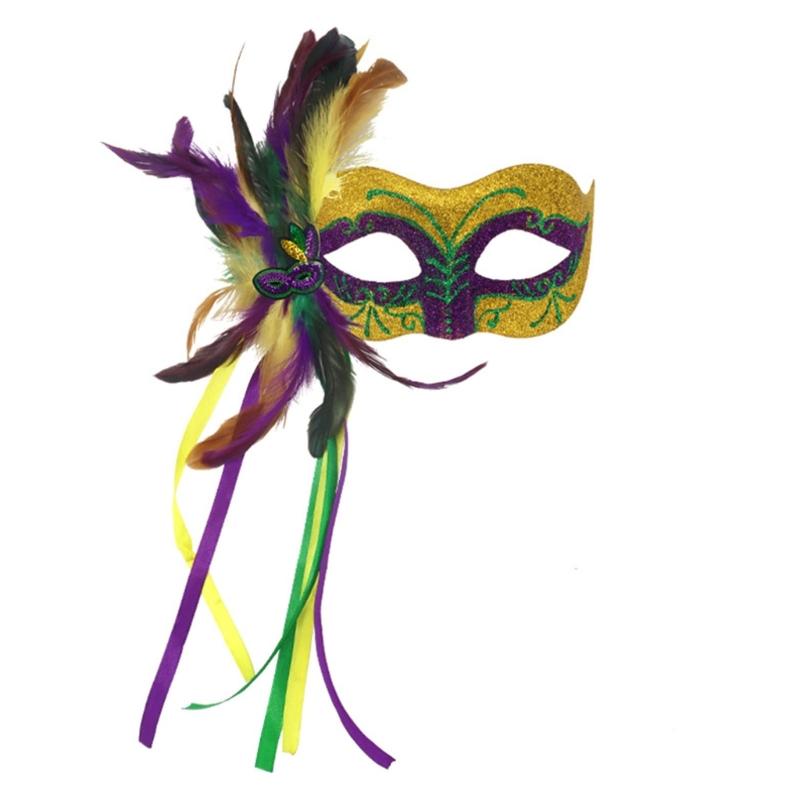 Feather Party Mask for DIY Costumes Carnival and Halloween Easy Wear Comfortable Festive Half Face Carnival Mask