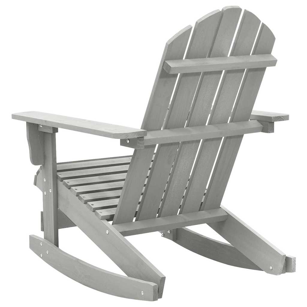 vidaXL Garten-Schaukelstuhl Holz Grau