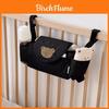 Baby Stroller Organizer With Embroidered Bear And Squirrel Pouch For Travel And Storage