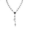 1 Gothic dark style Jesus avatar cross long pendant with double-layer chain design, versatile women's necklace