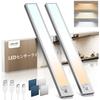 LROLTEF Kitchen Light LED Sensor Light Motion Detector Indoor Type-C Rechargeable 3 Colors Adjustable Stepless Dimming 30cm 2200mAh High Capacity LED