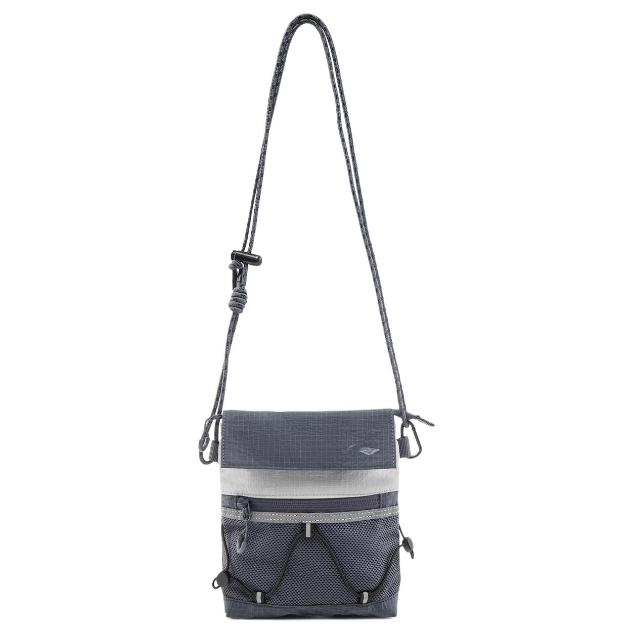 Li Ning Running Collection Versatile Crossbody Bag, Shoulder Bag Unisex Black & Gray ABDV221-3