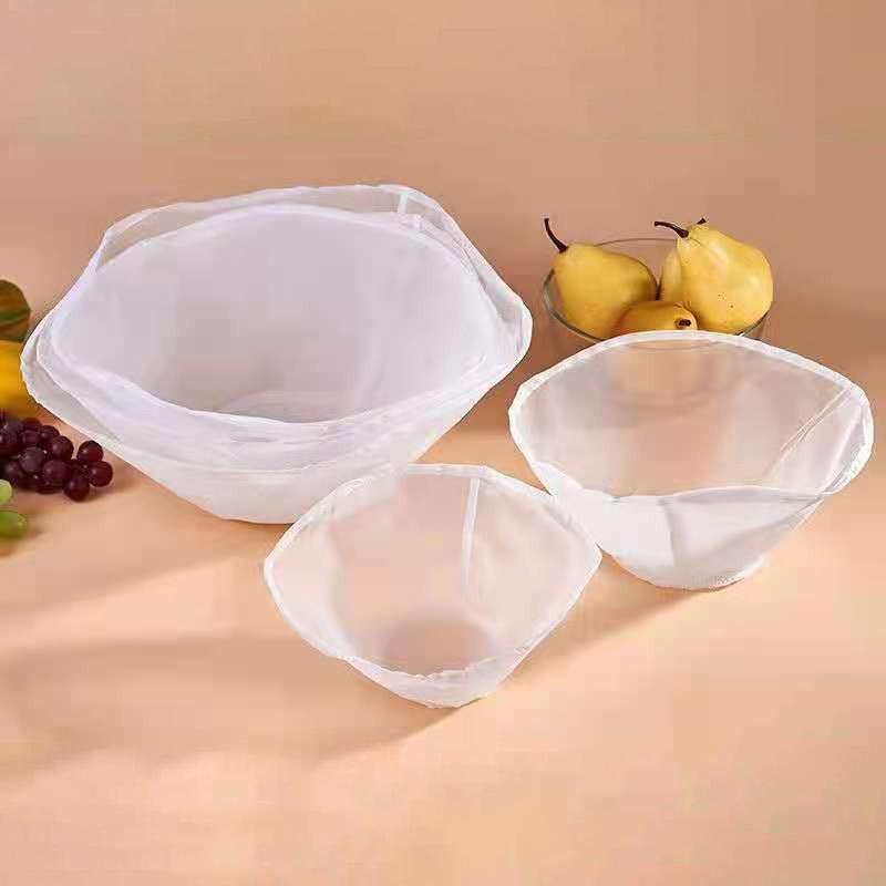 3Pcs Soybean Filter Net Bag Nylon Liquid Filter Net Bag Milk Coffee Filter Net Bag Fine Mesh Squeeze Strainer Kitchen Filters